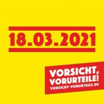 Bild mit ANkündigung zur Aktionswoche #vorsichtvorurteil ab 18.03.2021