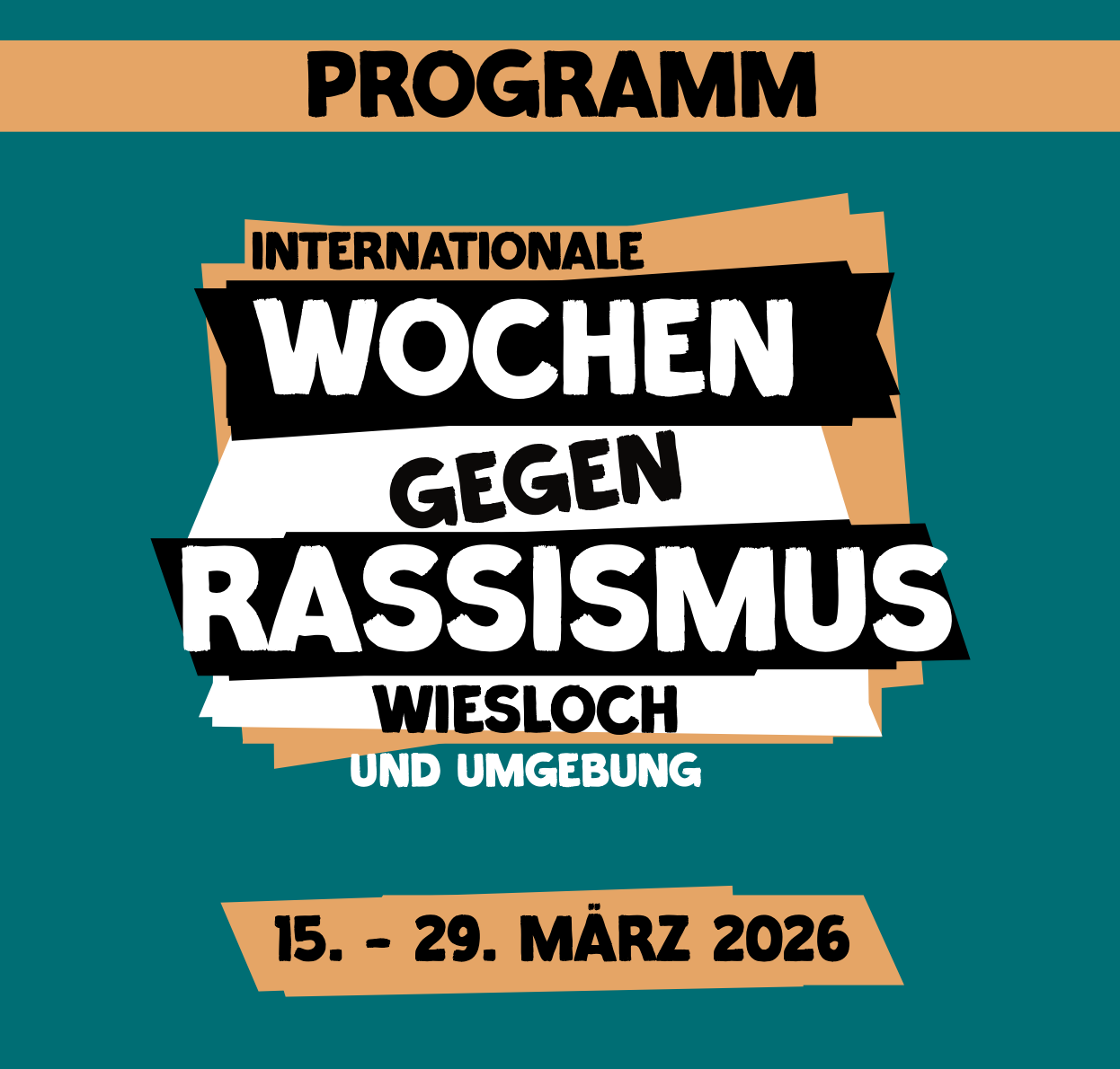 Programmheft 2026 Internationale Wochen gegen Rassismus in Wiesloch und Umgebung